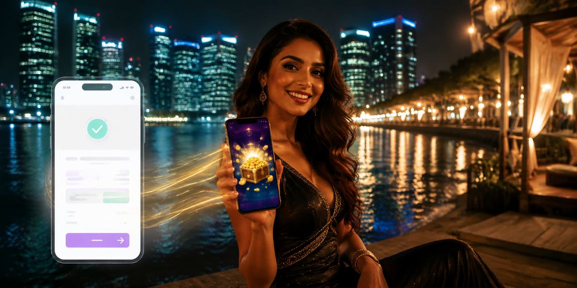 Indian user making a deposit using UPI payment while playing casino games on mobile